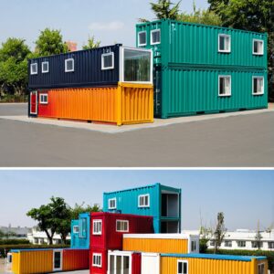 Foldable containers houses